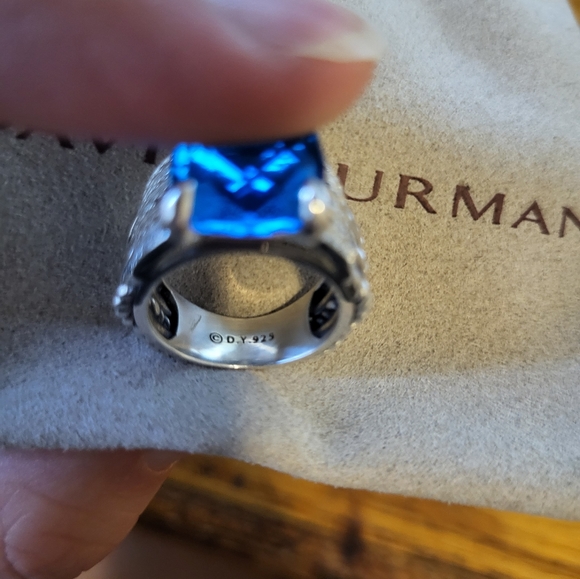 David Yurman Blue Topaz Ring - Picture 4 of 8